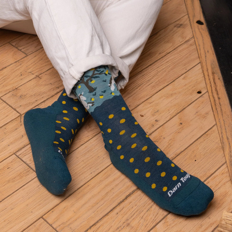 Women's Wild Life Crew Lightweight Lifestyle Socks | Dark Teal