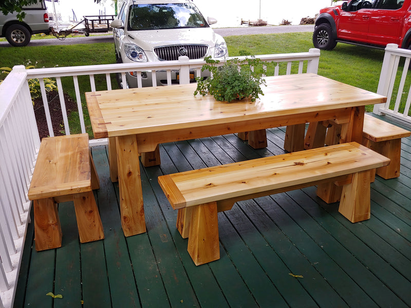 4' White Cedar Bench