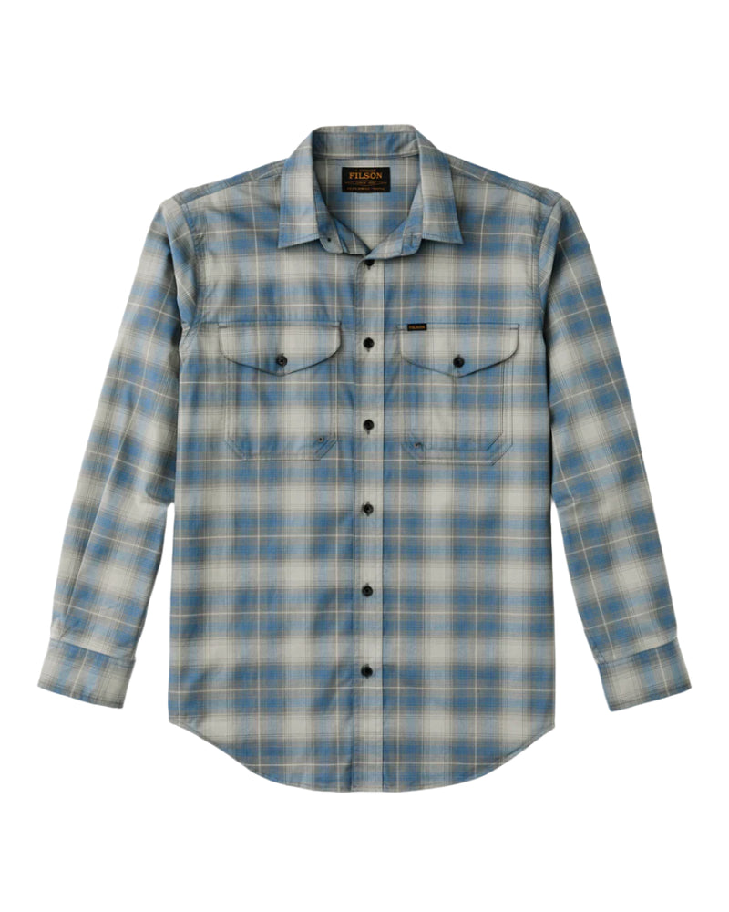 Men's Long Sleeve Twin Lakes Shirt | Blue Gray Plaid
