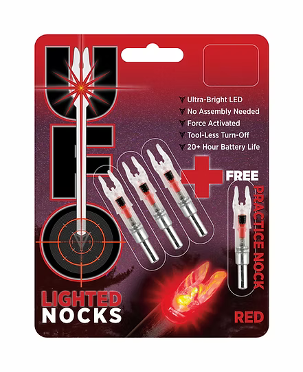 UFO Lighted Nocks 3+1 Bonus Pack | Red .246