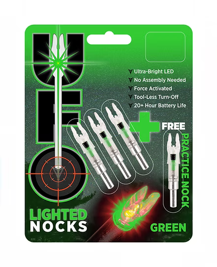 UFO Lighted Nocks 3+1 Bonus Pack - Green