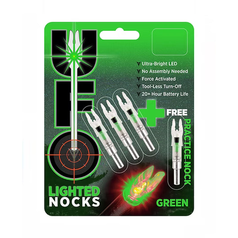 UFO Lighted Nocks 3+1 Bonus Pack - Green