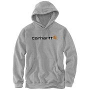 Gray hoodie with Carhartt logo on a white background