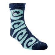 Navy blue and light blue swirl sock