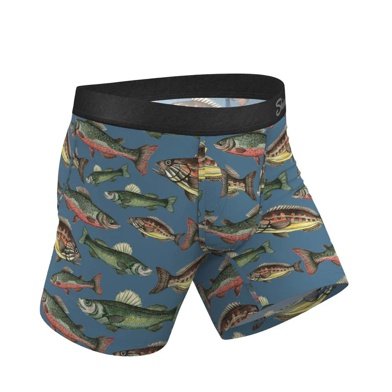 The Catch of the Day | Fish Print Ball Hammock® Pouch Underwear With Fly