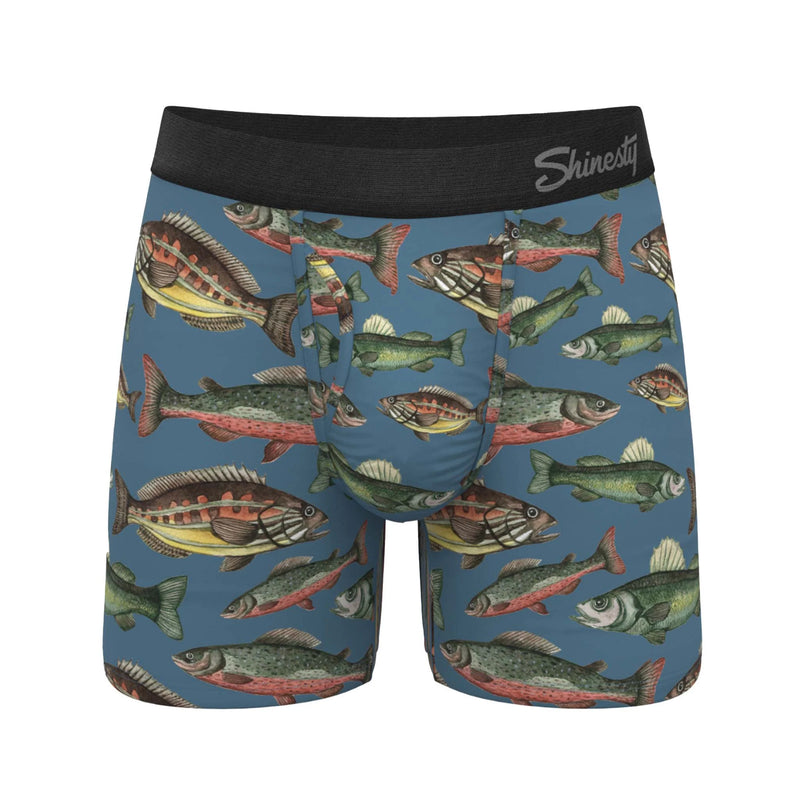 The Catch of the Day | Fish Print Ball Hammock® Pouch Underwear With Fly
