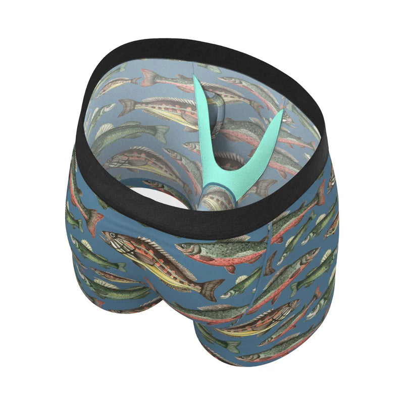 The Catch of the Day | Fish Print Ball Hammock® Pouch Underwear With Fly
