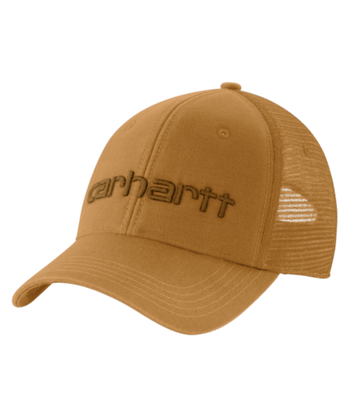 A brown cap with a Carhartt logo on a white background