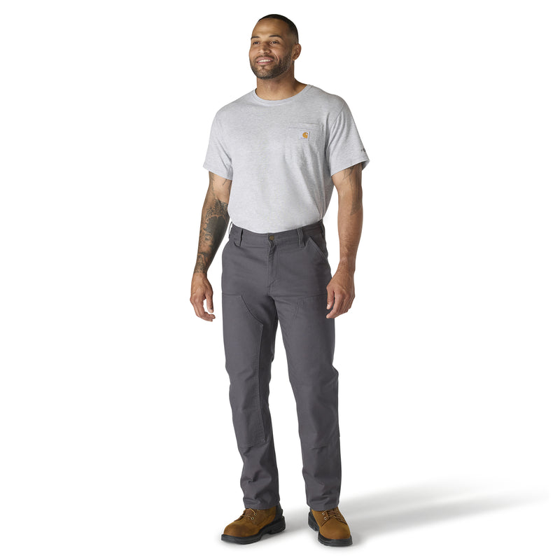 Men's Relaxed Straight Rugged Flex™ Duck Double-Front Dungaree | Shadow