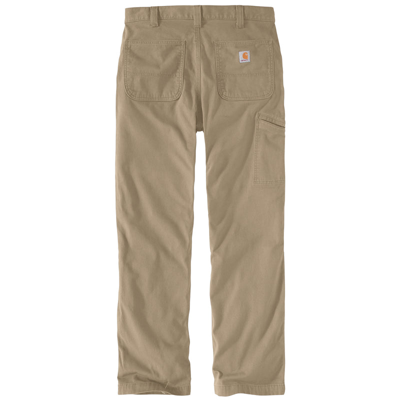 Carhartt Mens Rugged Flex Rigby Dungaree Knit Lined Pant | Dark Khaki