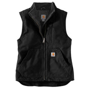Black vest with Carhartt logo on a white background