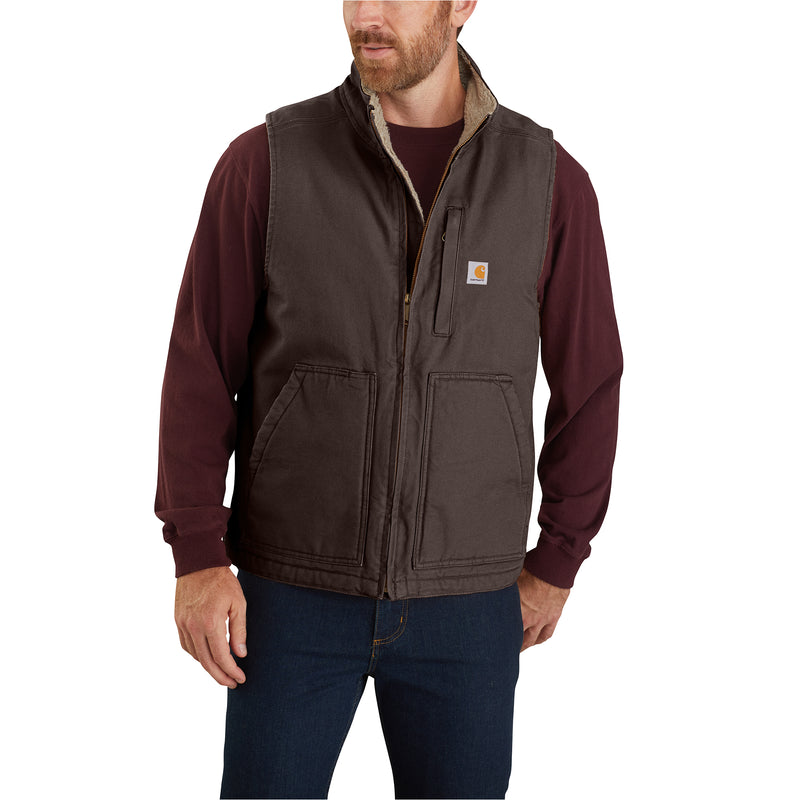 Carhartt Men's Sherpa-Lined Mock Neck Vest | Dark Brown