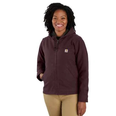 Carhartt Womens Loose Fit Washed Duck Sherpa Lined Jacket