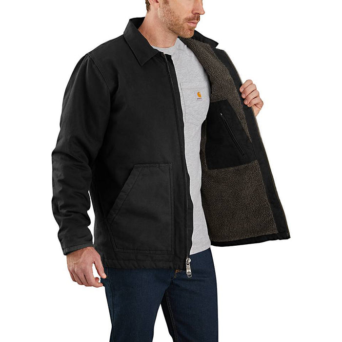 Carhartt Mens Washed Duck Sherpa Lined Coat