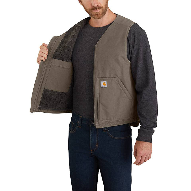 Carhartt Men's Washed Duck Sherpa Lined Vest