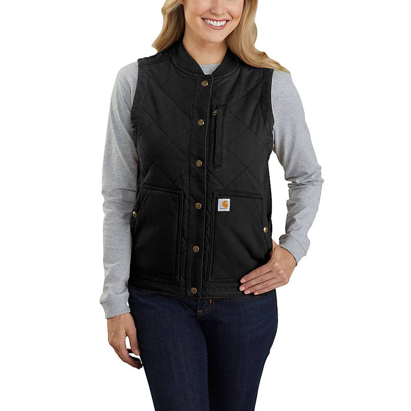 Carhartt Women's Rugged Flex Relaxed Fit Canvas Insulated Rib Collar Vest
