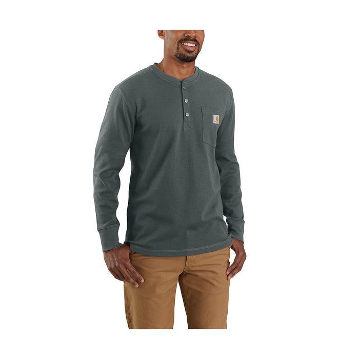 Carhartt Mens Heavyweight Relaxed Fit Thermal Long Sleeve Pocket Henley