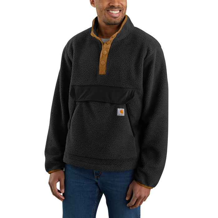 Carhartt Mens Relaxed Fit Fleece Snap Front Pullover