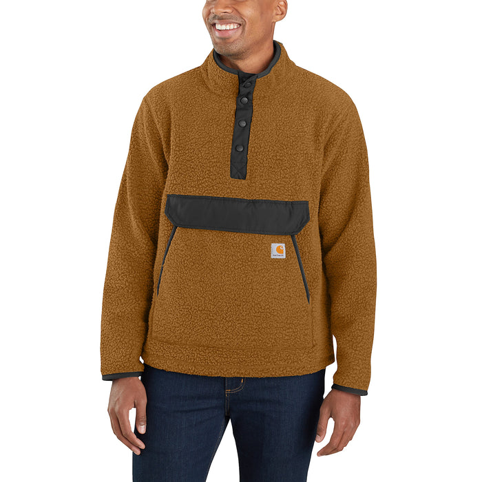 Carhartt Mens Relaxed Fit Fleece Snap Front Pullover