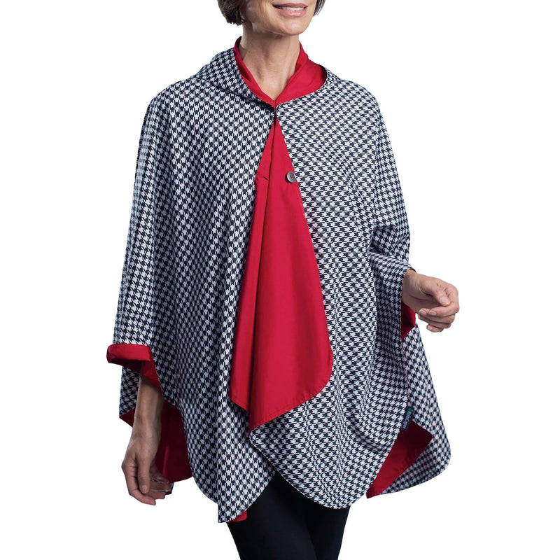 RainCaper | Red/Black/White Houndstooth