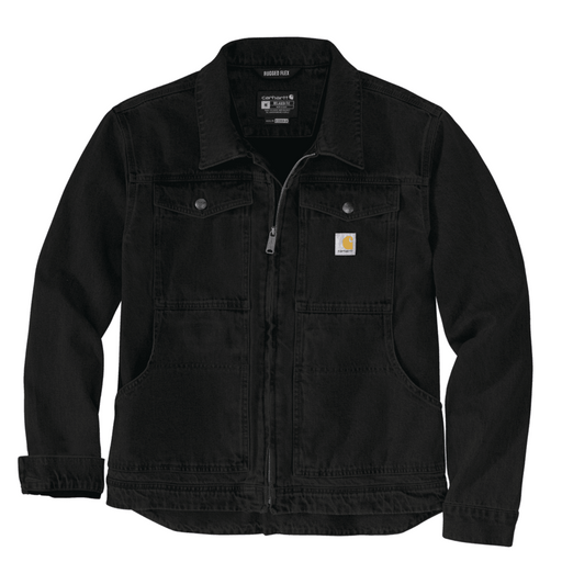 A black Carhartt jacket on a white background