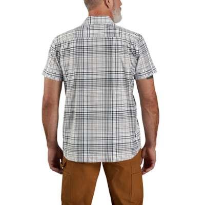 Carhartt Mens Rugged Flex Relaxed Fit Lightweight Short Sleeve Plaid Shirt