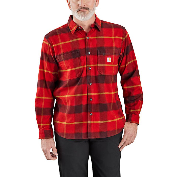 Men's Rugged Flex® Relaxed Fit Midweight Flannel Long-Sleeve Plaid Shirt