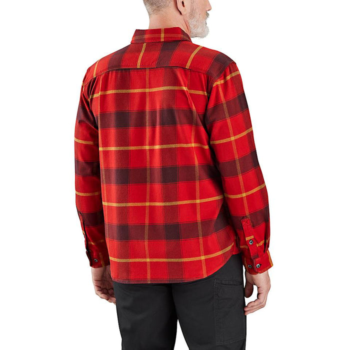 Men's Rugged Flex® Relaxed Fit Midweight Flannel Long-Sleeve Plaid Shirt