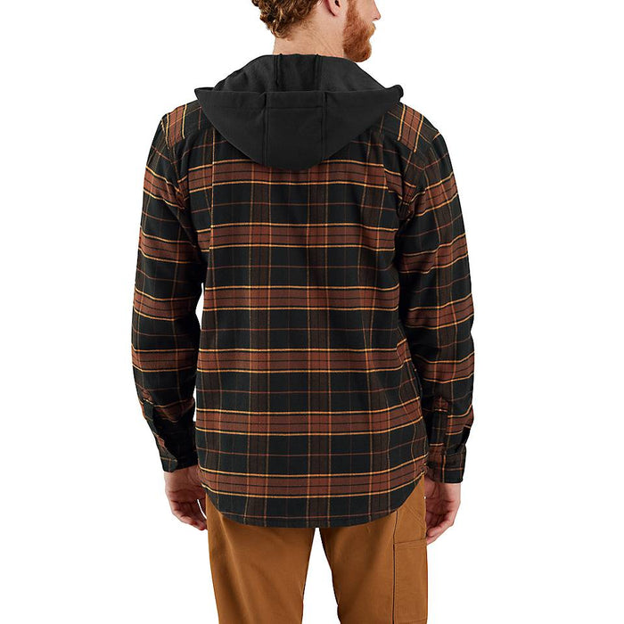 Men's Rugged Flex® Relaxed Fit Flannel Fleece-Lined Hooded Shirt Jac