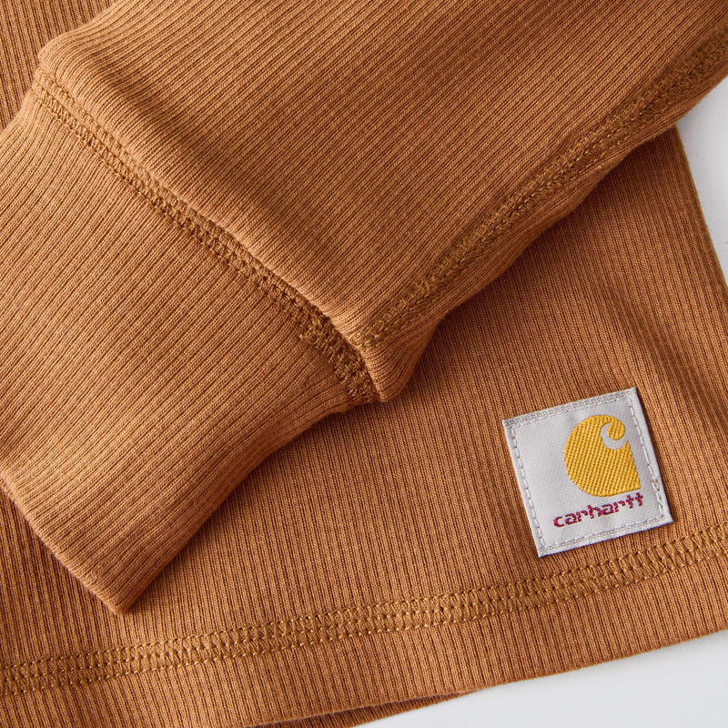 Women's TENCEL™ Fiber Series Relaxed Fit Long-Sleeve Ribbed Henley | Carhartt Brown