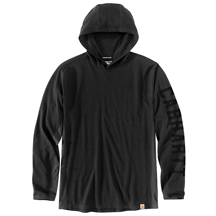 Carhartt Mens Force Relaxed Fit Midweight Long Sleeve Logo Graphic Hooded TShirt