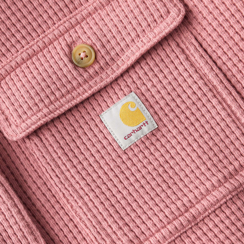 Women's Oversized-Fit Heavyweight Waffle Knit Shirt | Rose Tint