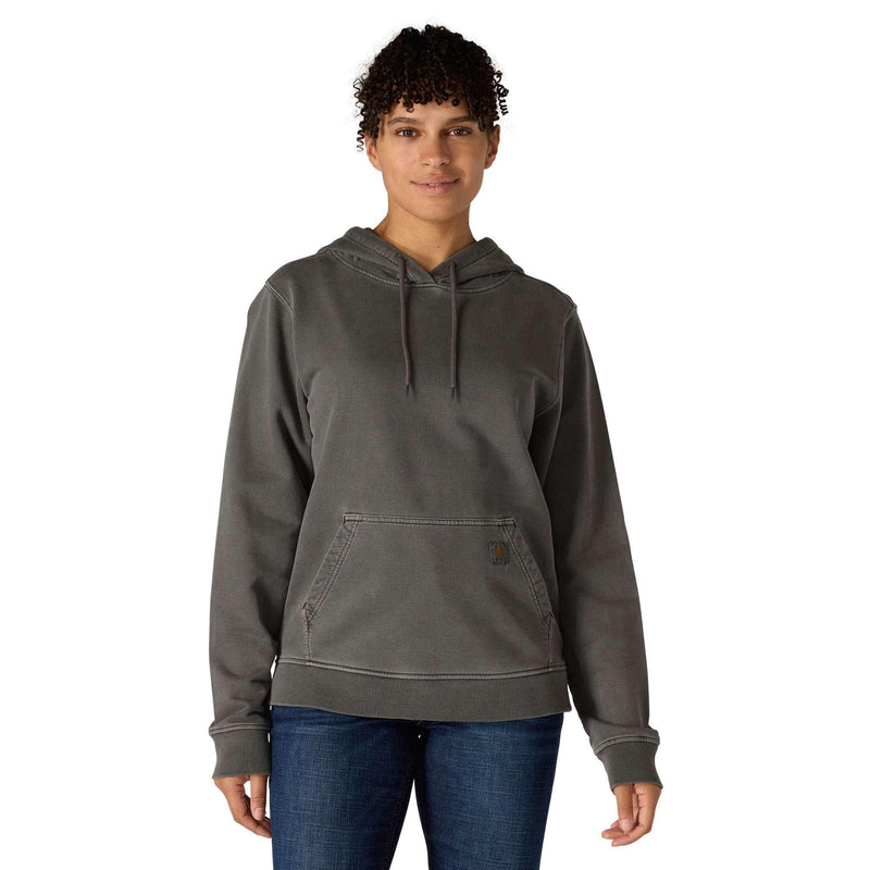 Women's Relaxed Fit Midweight Garment Dye French Terry Hooded Sweatshirt | Shadow