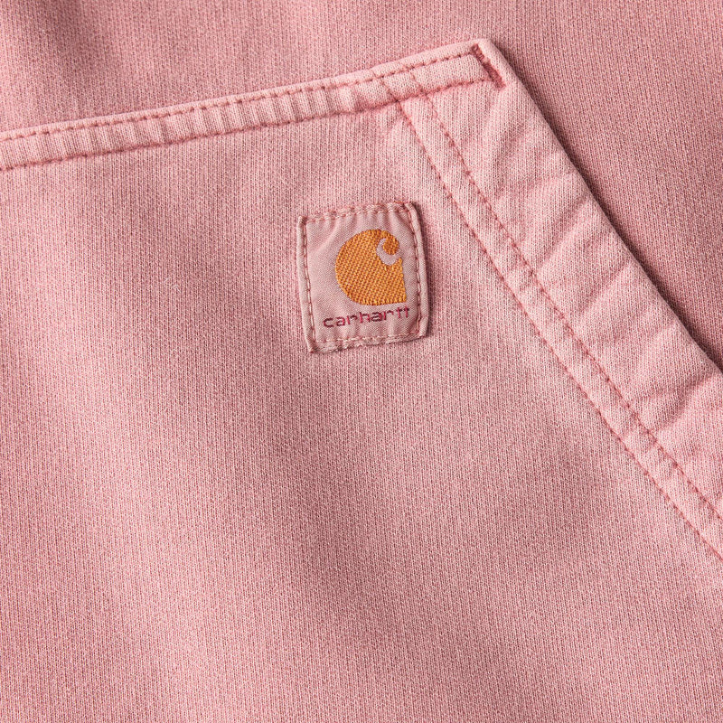 Women's Relaxed Fit Midweight Garment Dye French Terry Hooded Sweatshirt | Rose Tint