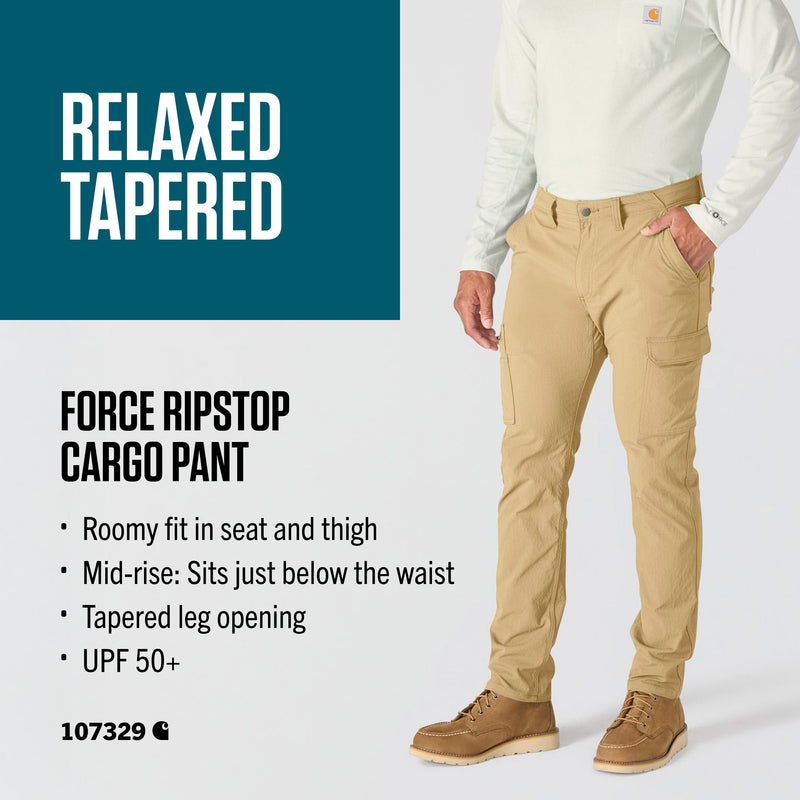 Men's Relaxed Tapered Force Ripstop Cargo Pant | Sandstone