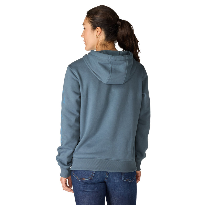 Women's Sawyer Script Logo Sleeve Sweatshirt | Iron Blue