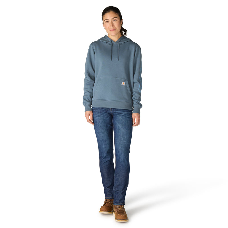 Women's Sawyer Script Logo Sleeve Sweatshirt | Iron Blue