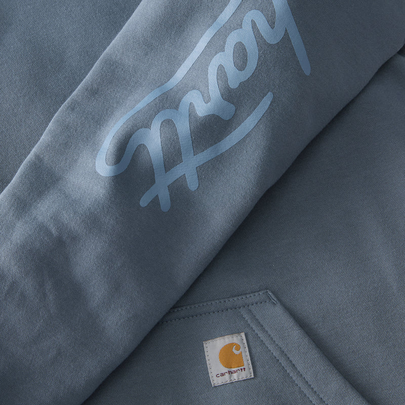 Women's Sawyer Script Logo Sleeve Sweatshirt | Iron Blue