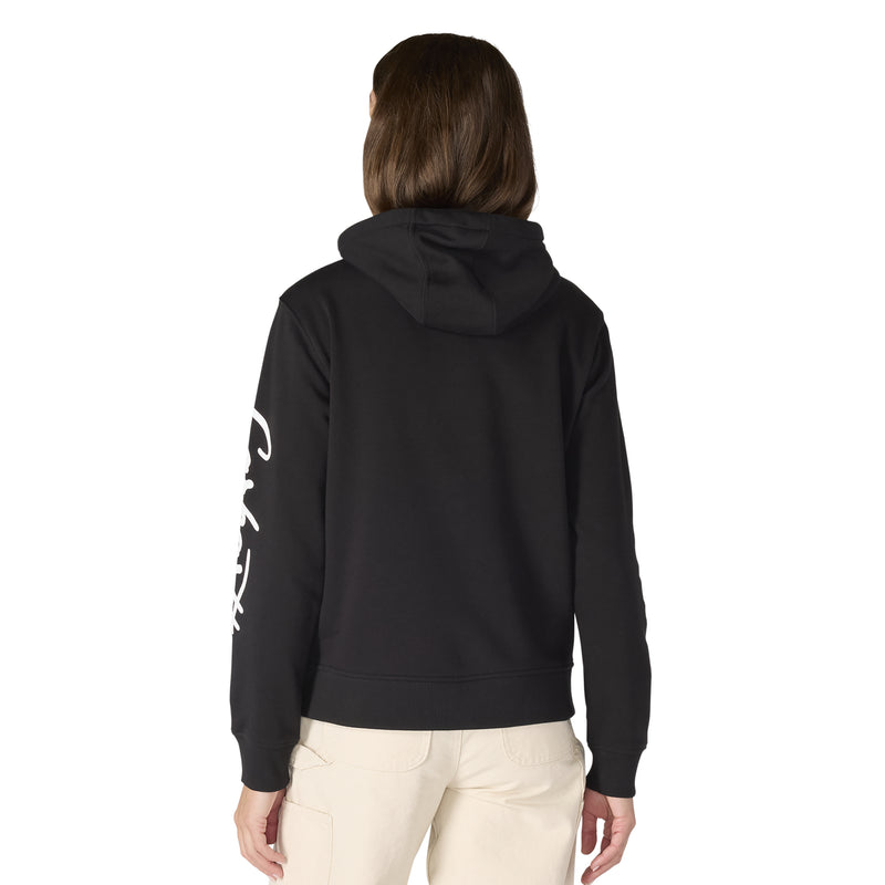 Women's Sawyer Script Logo Sleeve Sweatshirt | Black