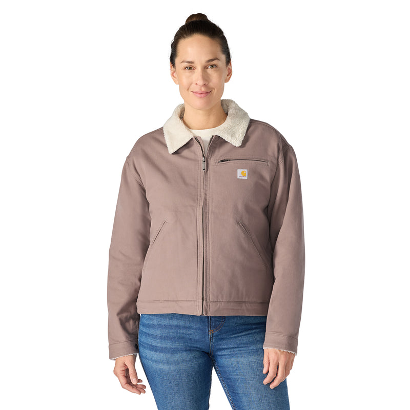 Women's Crawford Sherpa Detroit Jacket | Stone Brown