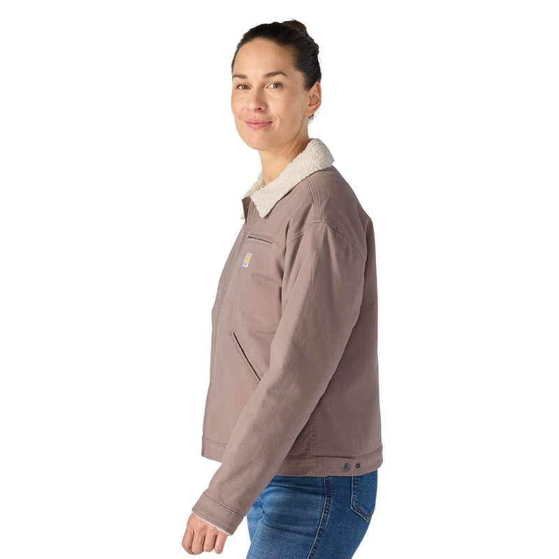 Women's Crawford Sherpa Detroit Jacket | Stone Brown