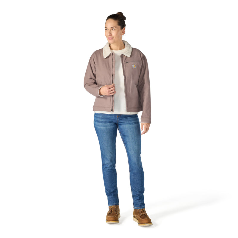Women's Crawford Sherpa Detroit Jacket | Stone Brown