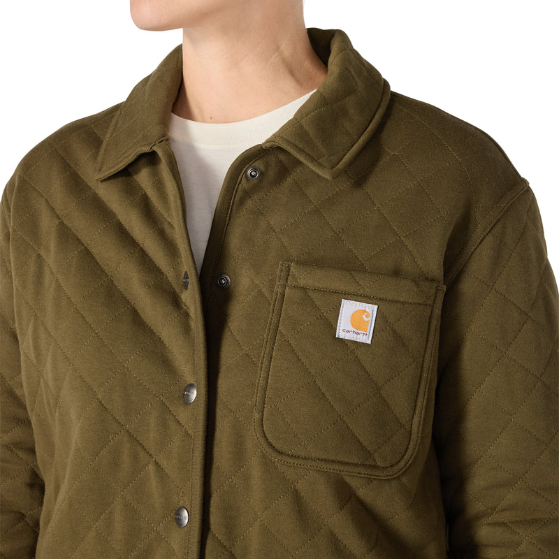 Women's Paxton Quilted Shirt Jac | Burnished Logs