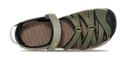 Green sandal on a white background.