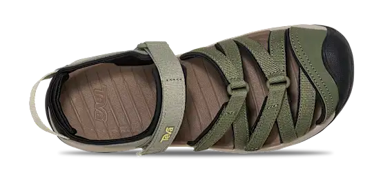Green sandal on a white background.