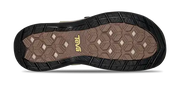Close-up of a Teva sandal sole with brand logo on a white background