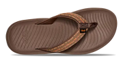 Brown flip flop on a white background.