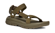 Dark green sandal on a white background.