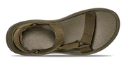 Dark green sandal on a white background.