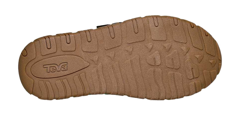 Brown shoe sole with Teva logo on a white background